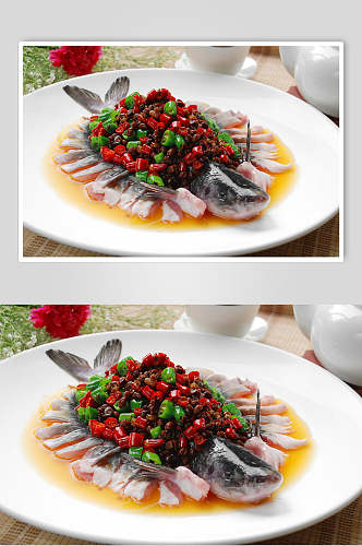 豉椒蒸江团餐饮美食图片