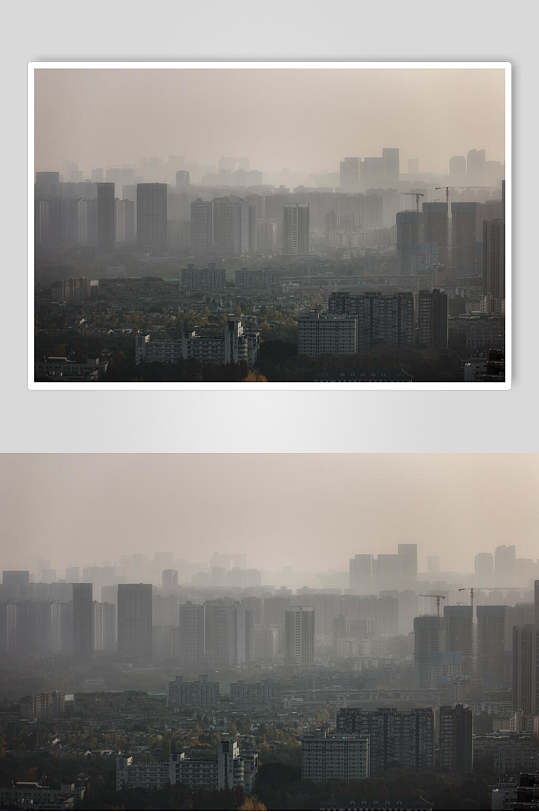 浓雾下的成都市武侯区图片