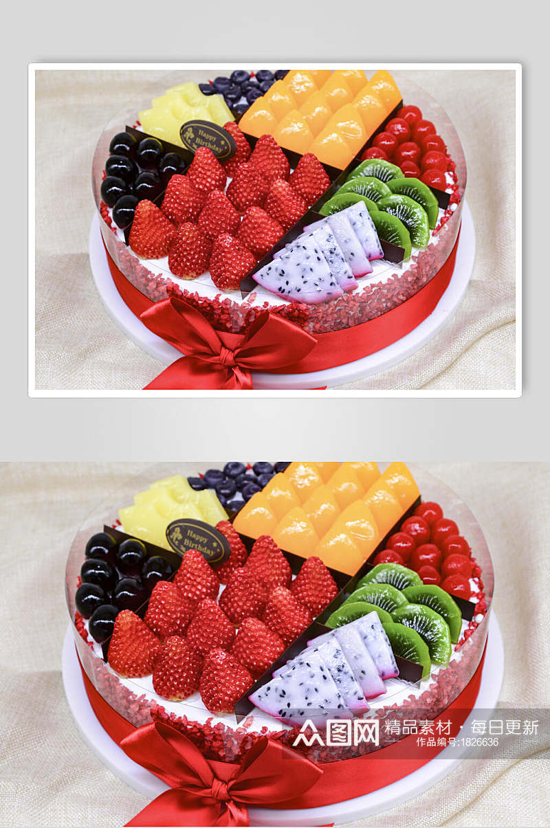 新鲜美味水果蛋糕图片素材