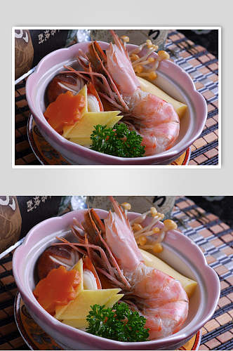 虾酒蒸餐饮美食图片
