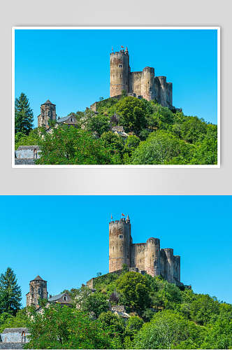 欧洲城堡古堡远景图片