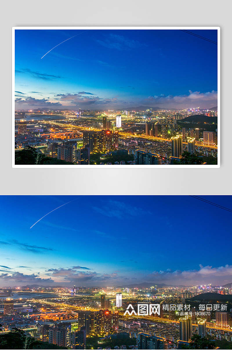 深圳小南山顶俯瞰高清图片素材