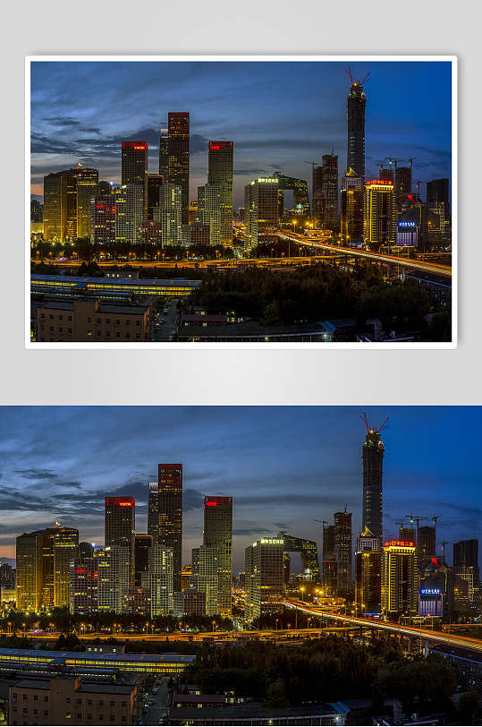 北京风光夜景唯美城市建筑物图片