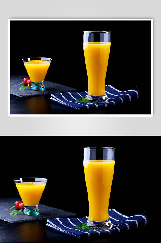 清爽橙汁果汁饮料图片