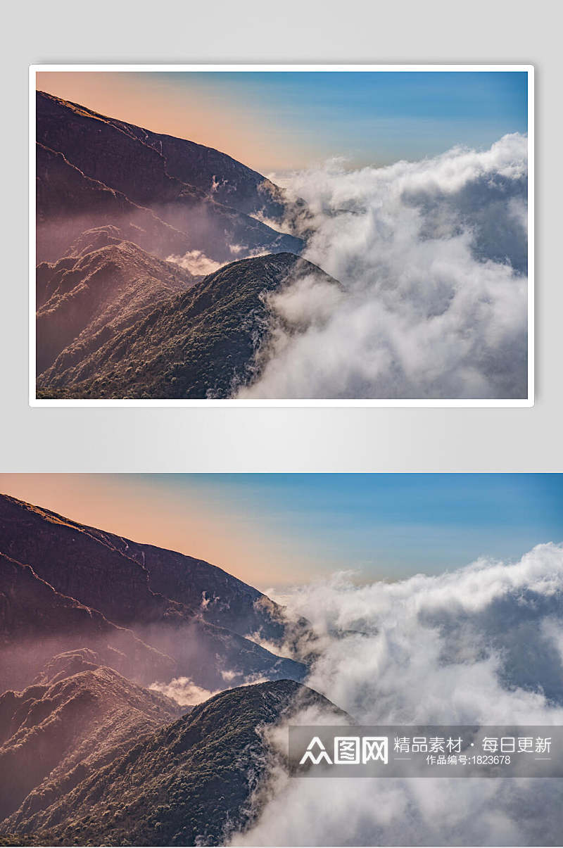 仙境云山云海摄影背景图片素材