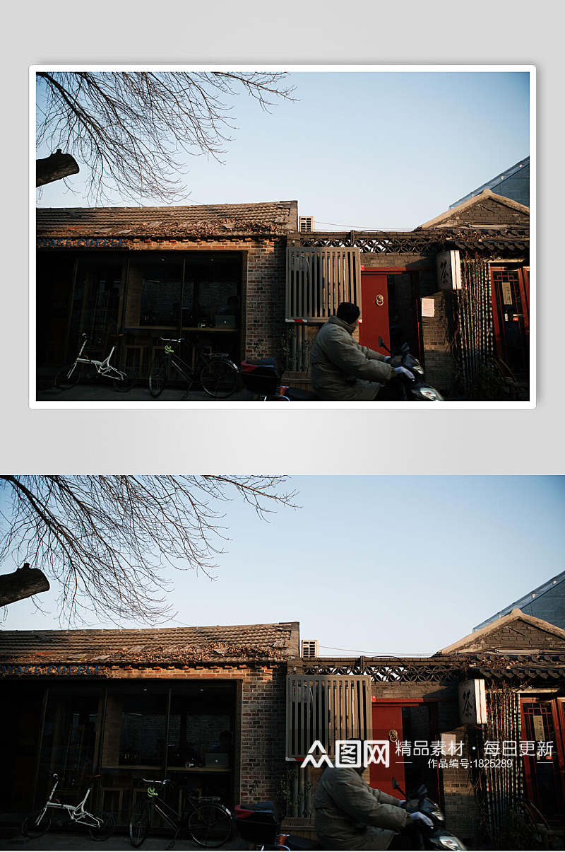 北京风光街边巷子人文建筑摄影图片素材