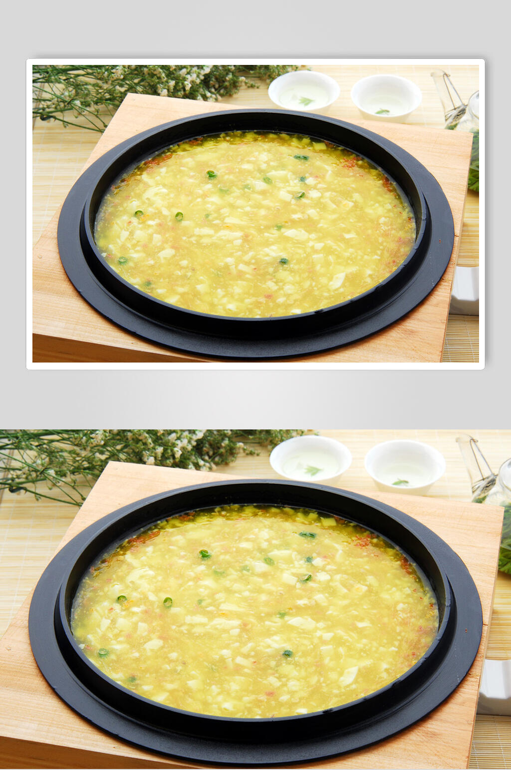 蟹黄豆花高清图片素材