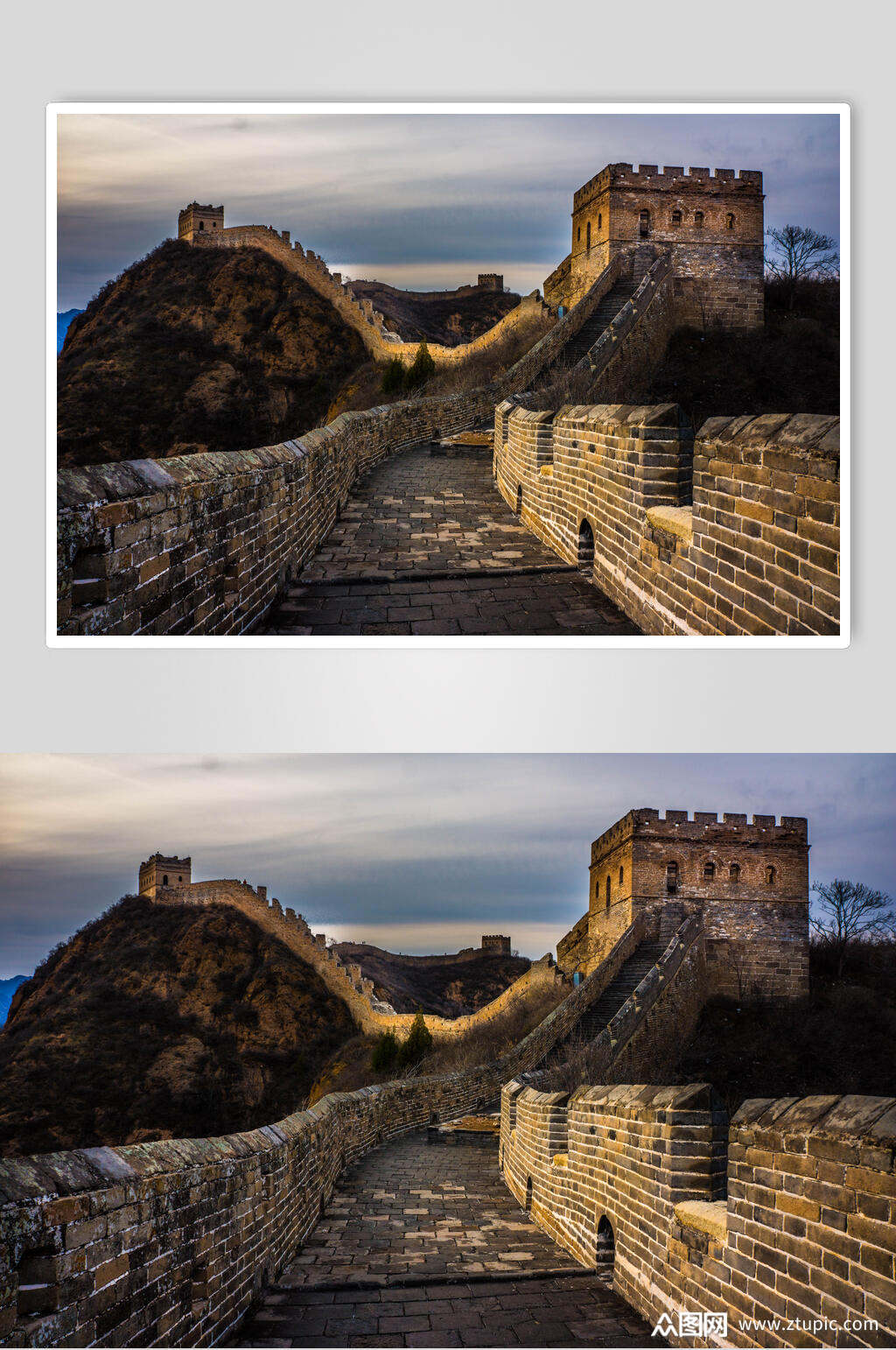 气吞山河长城名胜古迹图片素材