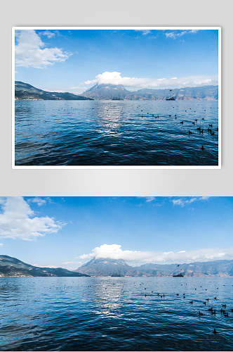 泸沽湖湖面高清图片
