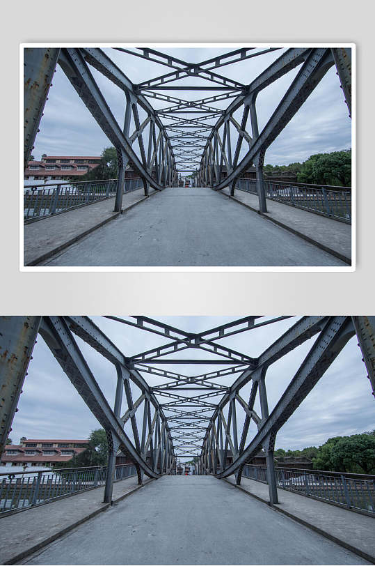 老上海铁桥高清图片
