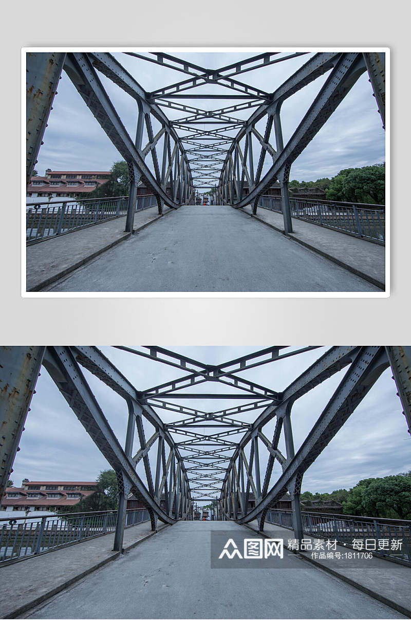 老上海铁桥高清图片素材