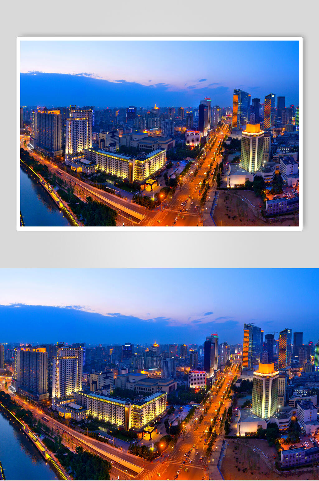 成都市人民南路全景图摄影图片素材
