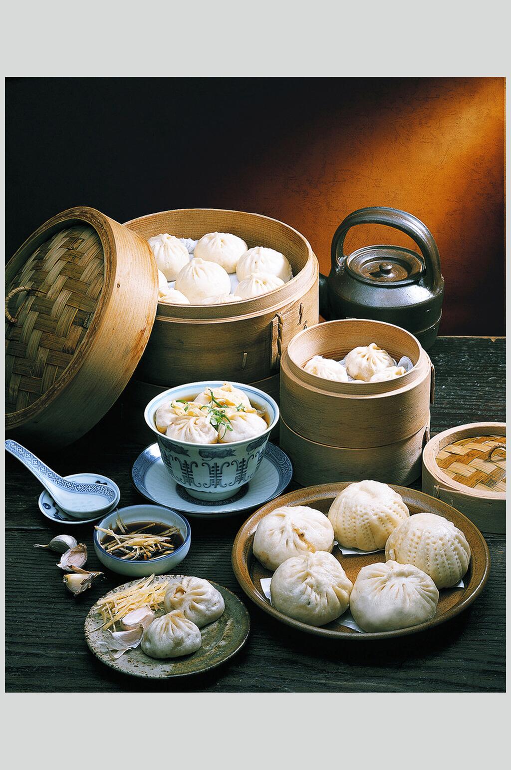 早茶包子小笼包图片素材