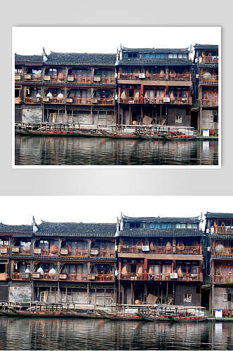凤凰古城摄影背景素材元素图片