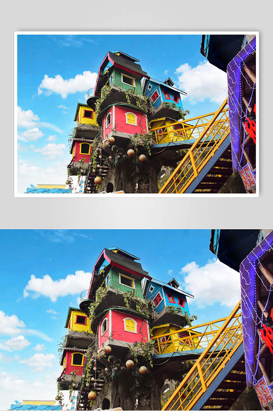 重庆城市彩色房子图片