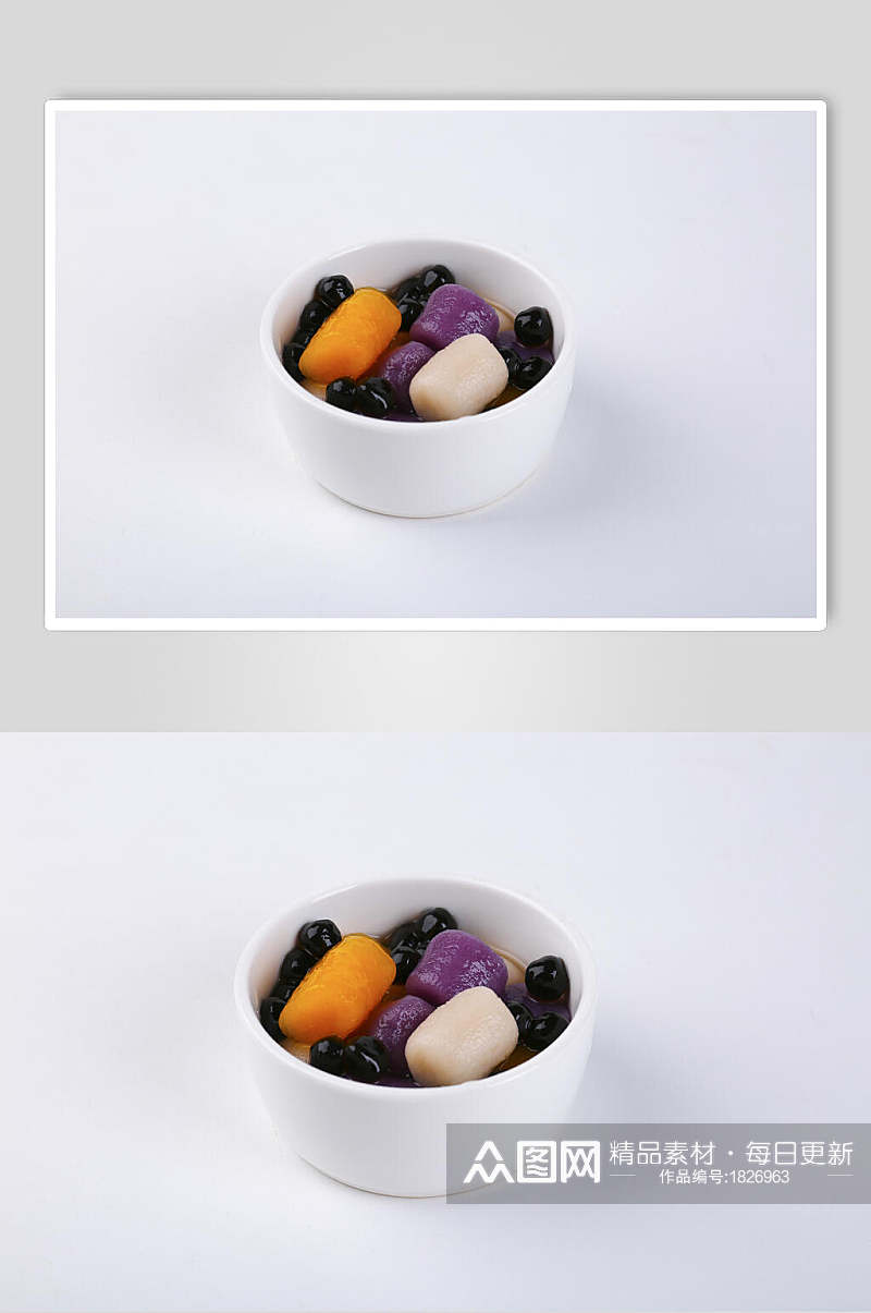 珍珠黑糖芋圆甜品图片素材