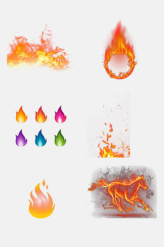 火焰火苗免抠图片元素素材