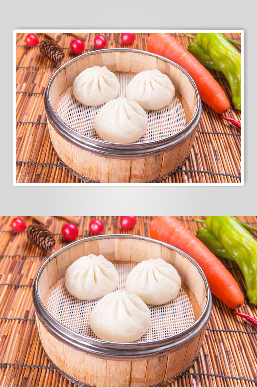 包子小笼包食品特写图片素材