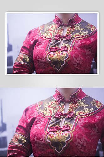 中国元素旗袍高清图片