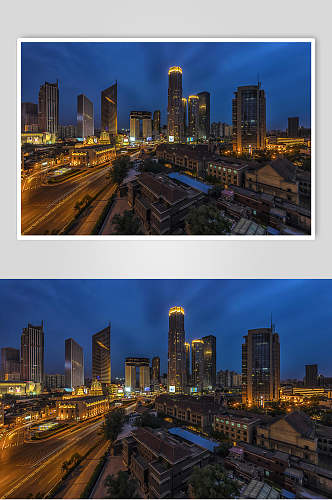 天津城市风光夜景图片