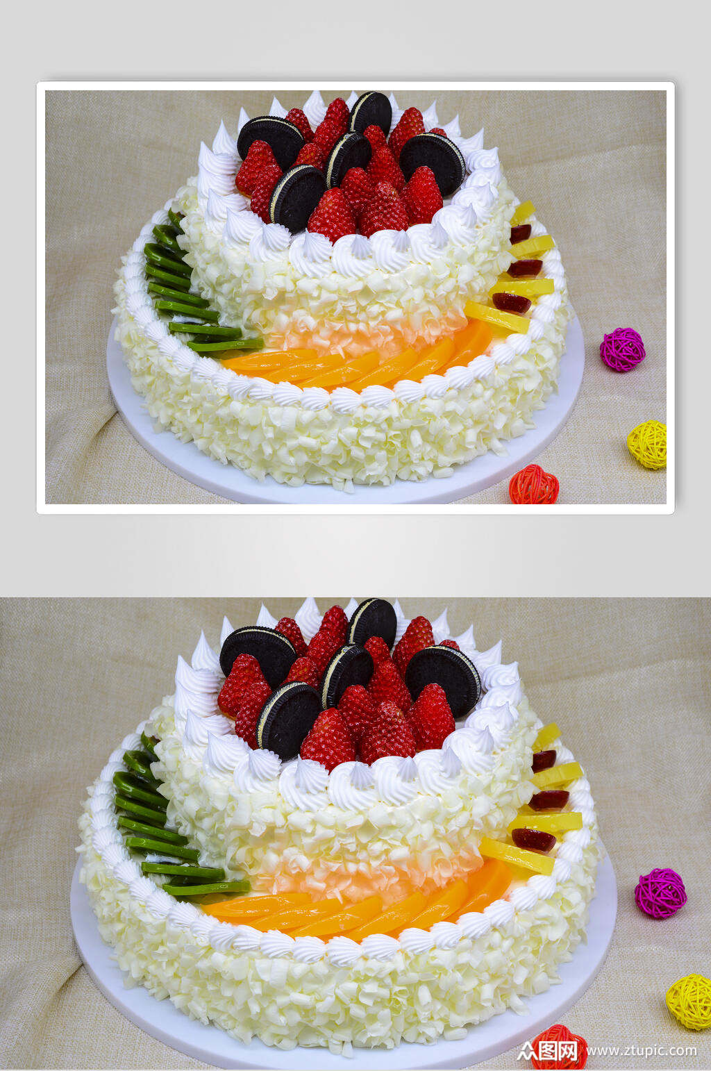 双层水果蛋糕图片模板下载-编号1826555-众图网