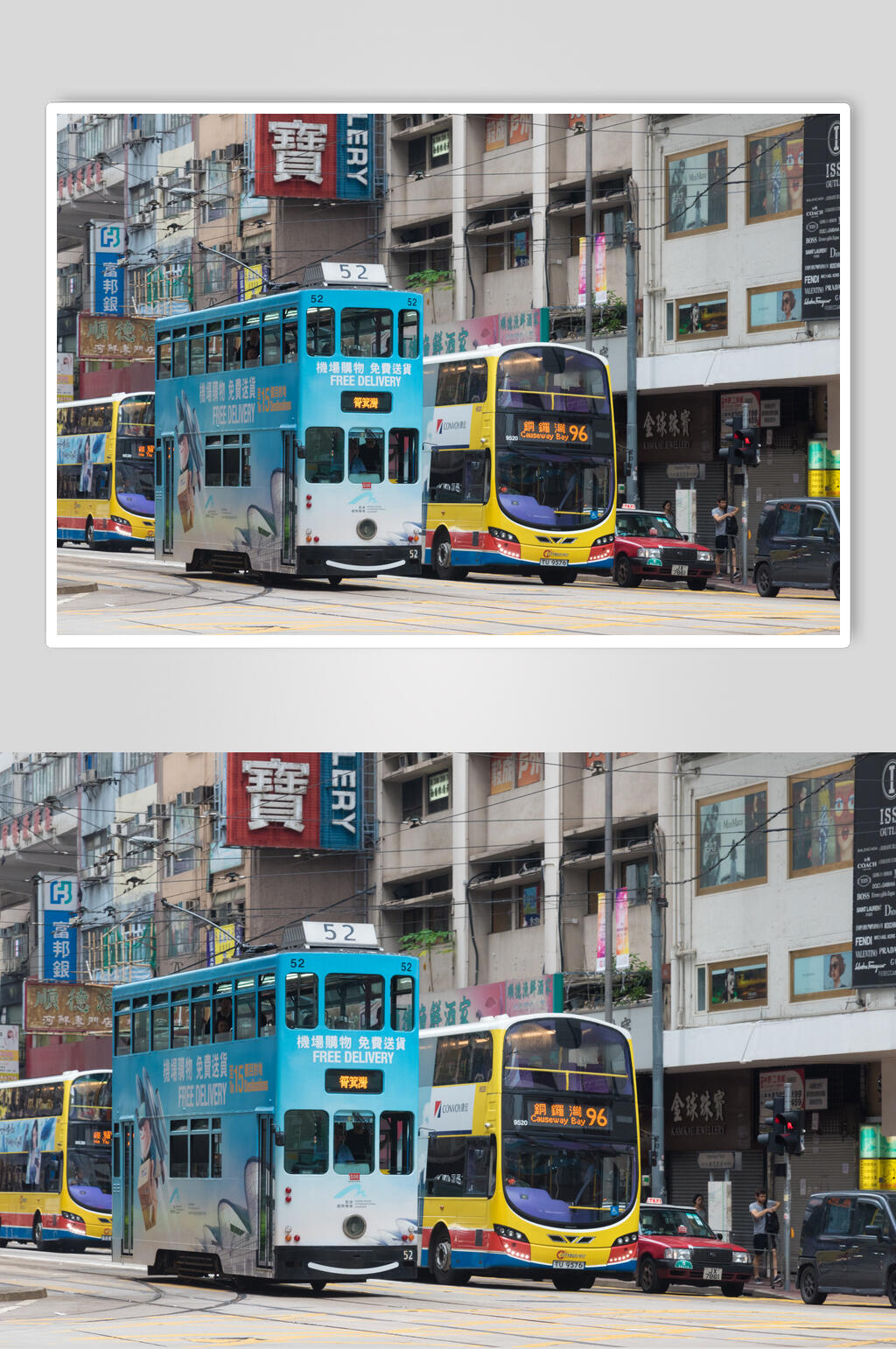 香港风景有轨电车摄影图片素材