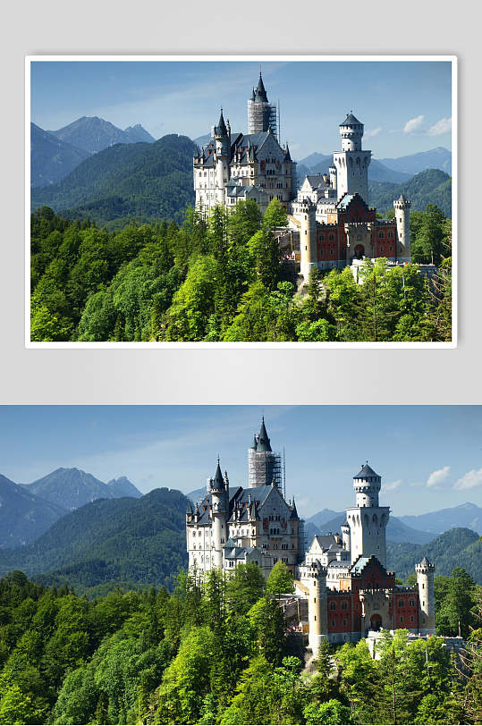 欧洲城堡古堡旅游宣传摄影元素图片