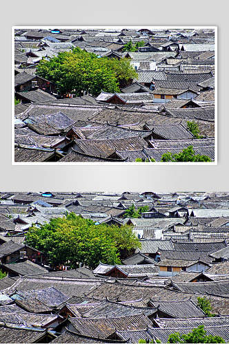 丽江古城老建筑全景高清图片