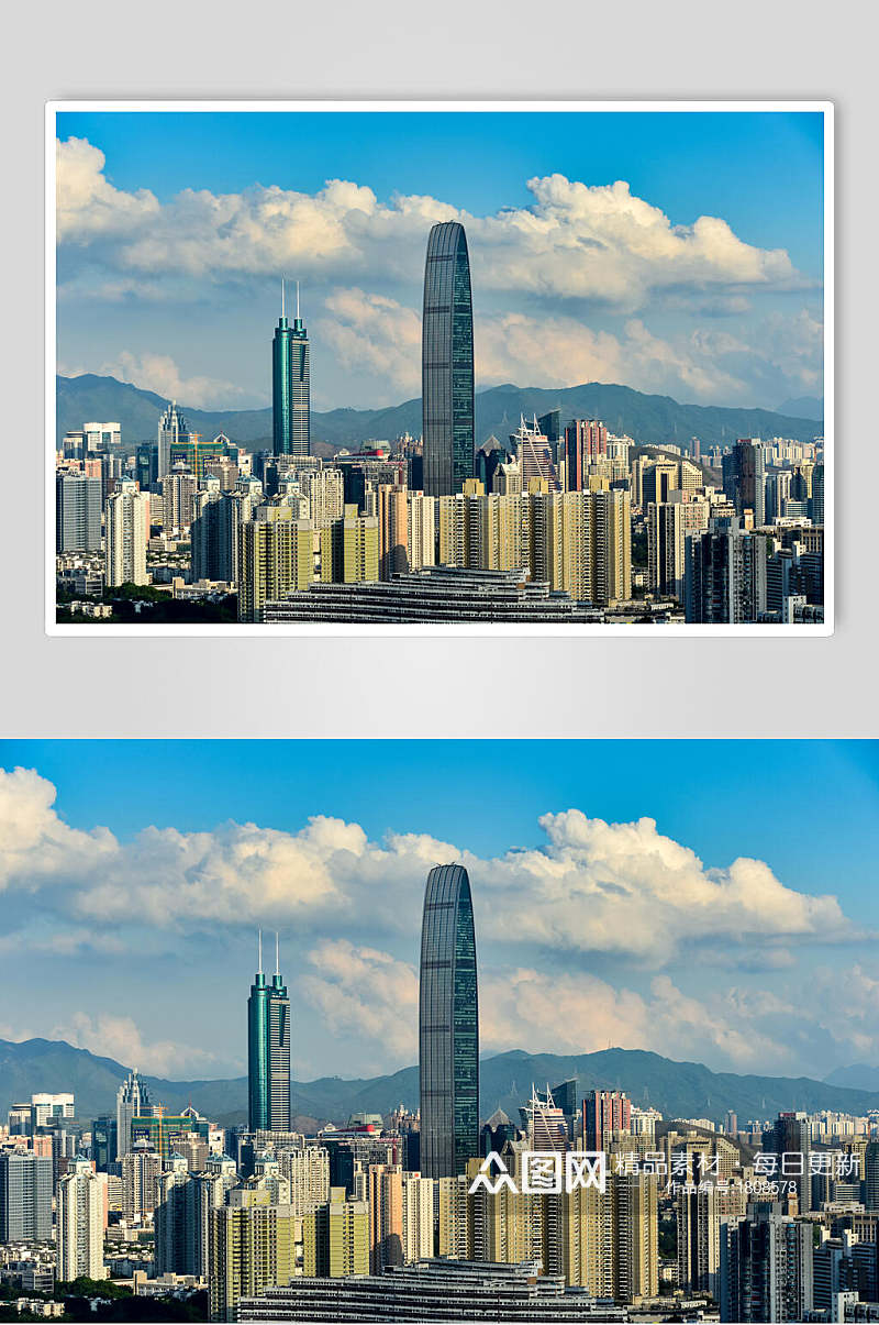 深圳罗湖地标城市建筑风光高清图片素材