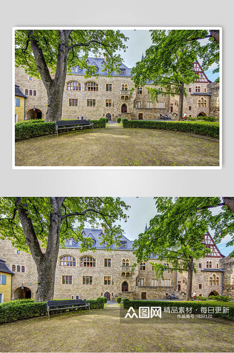 欧洲城堡古堡旅游宣传摄影元素图片素材
