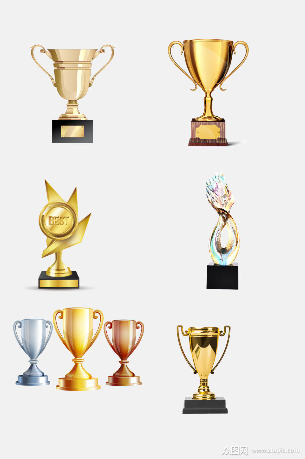 金色奖杯素材免抠元素素材模板下载-编号1809007-众图网