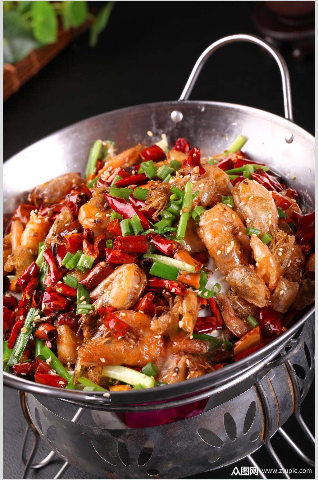 美味香辣虾摄影图片