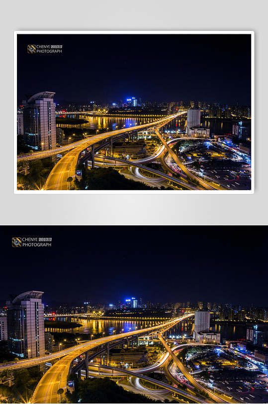 重庆城市立交桥夜景图片