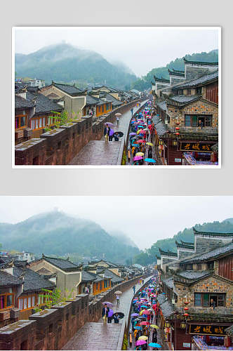 凤凰古城江景摄影背景素材图片