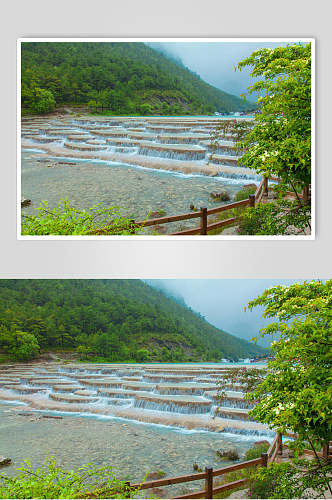 美丽云南丽江玉龙雪山蓝月谷高清图片