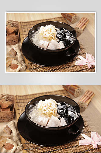 香芋冰淇淋西米露仙草甜品图片