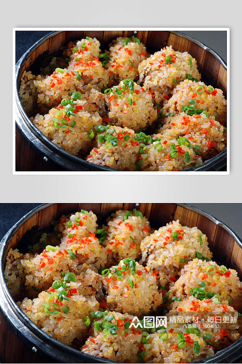 蒸菜小米排骨高清图片素材