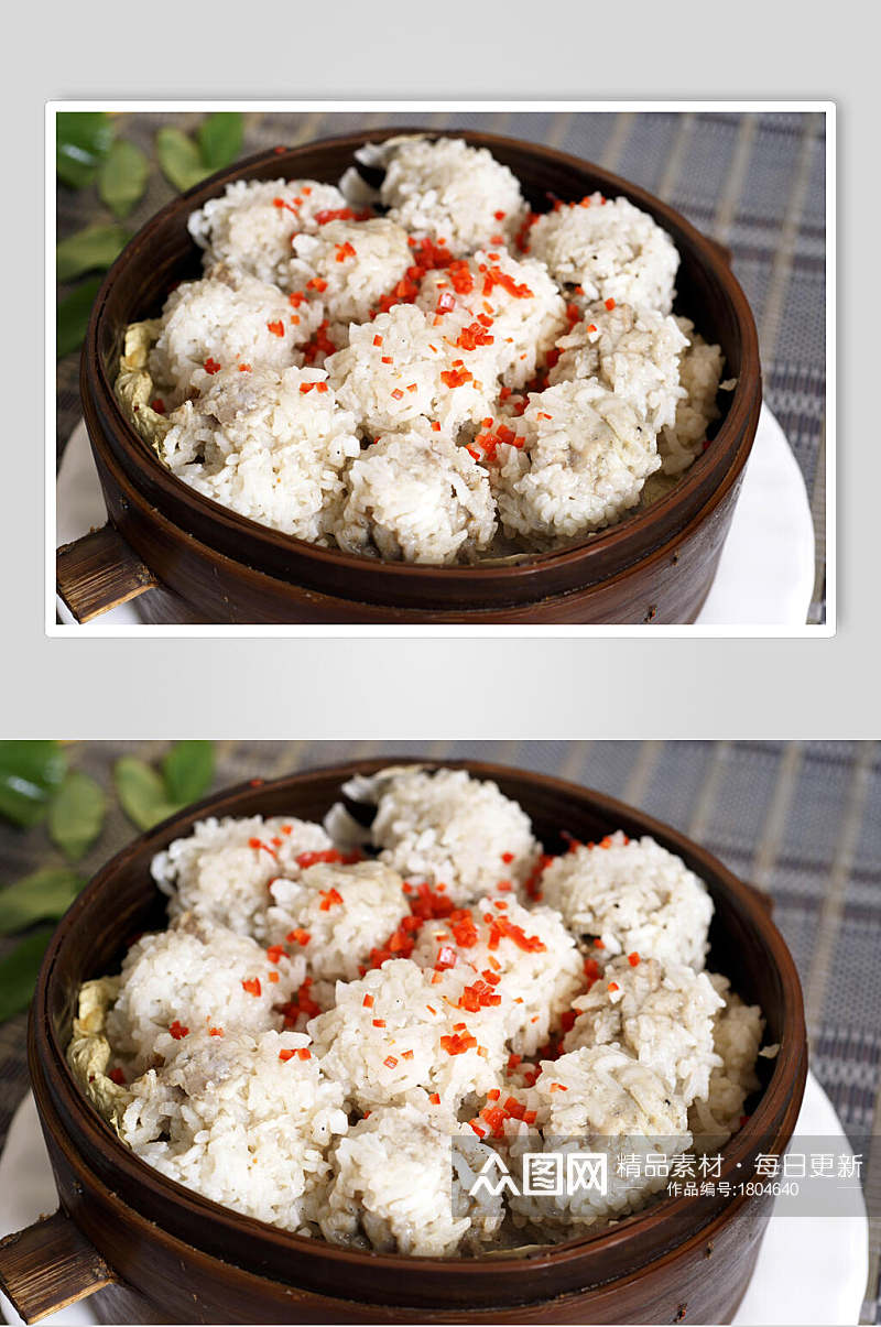 蒸菜糯米排骨高清图片素材