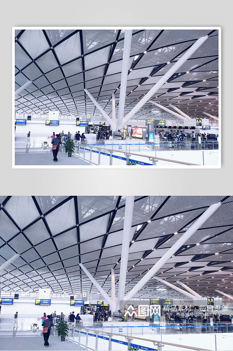 广西南宁吴圩机场入口高清图片素材