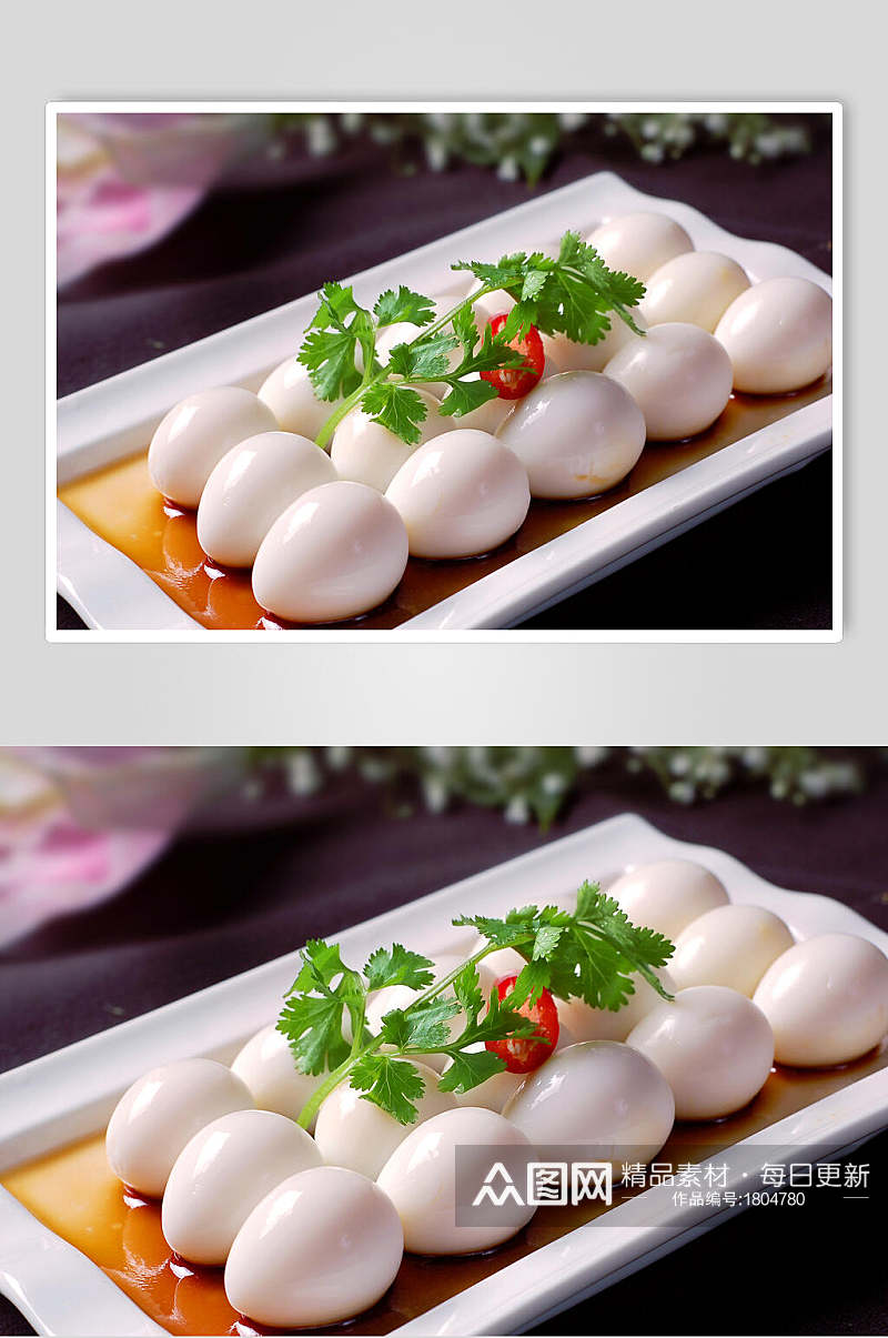 蒸菜清蒸鹌鹑蛋高清图片素材
