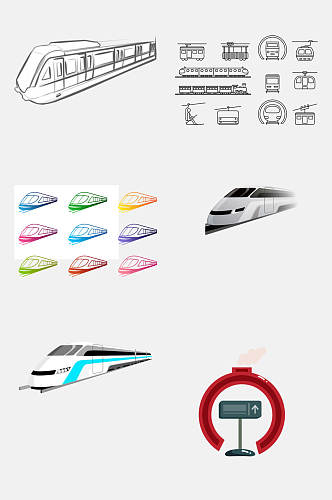 动车高铁列车图片免抠设计元素素材