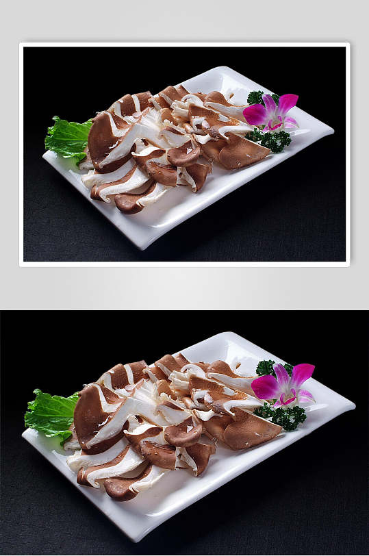 火锅配菜香菇片片图片