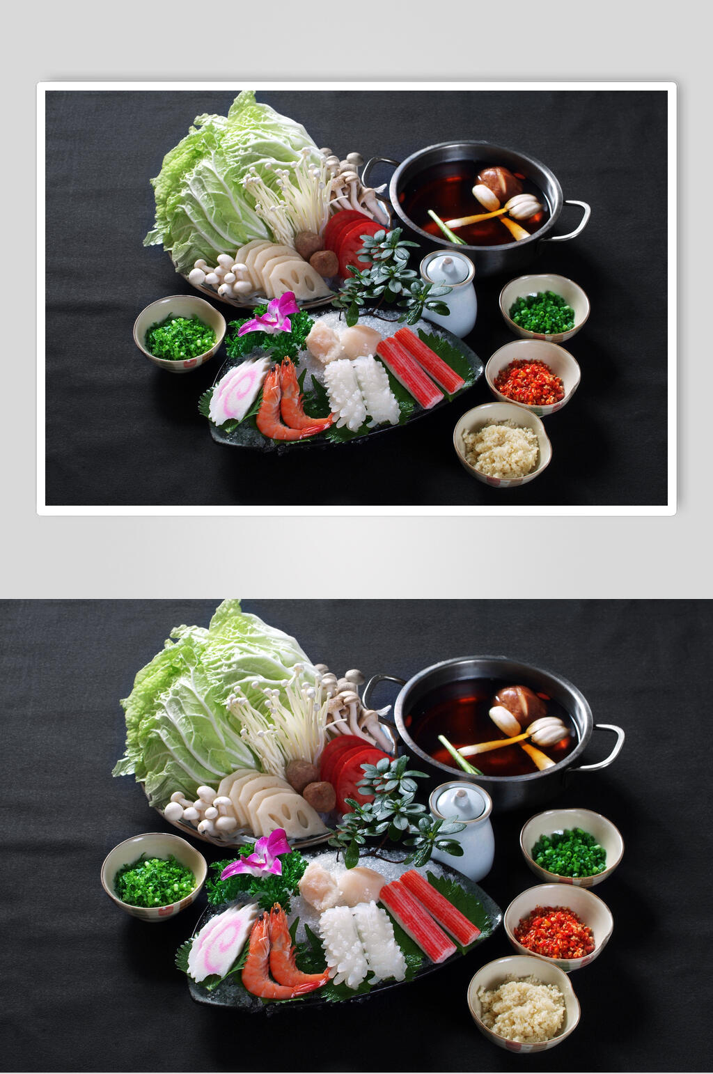 松露火锅黑松露海鲜汤锅美食图片素材
