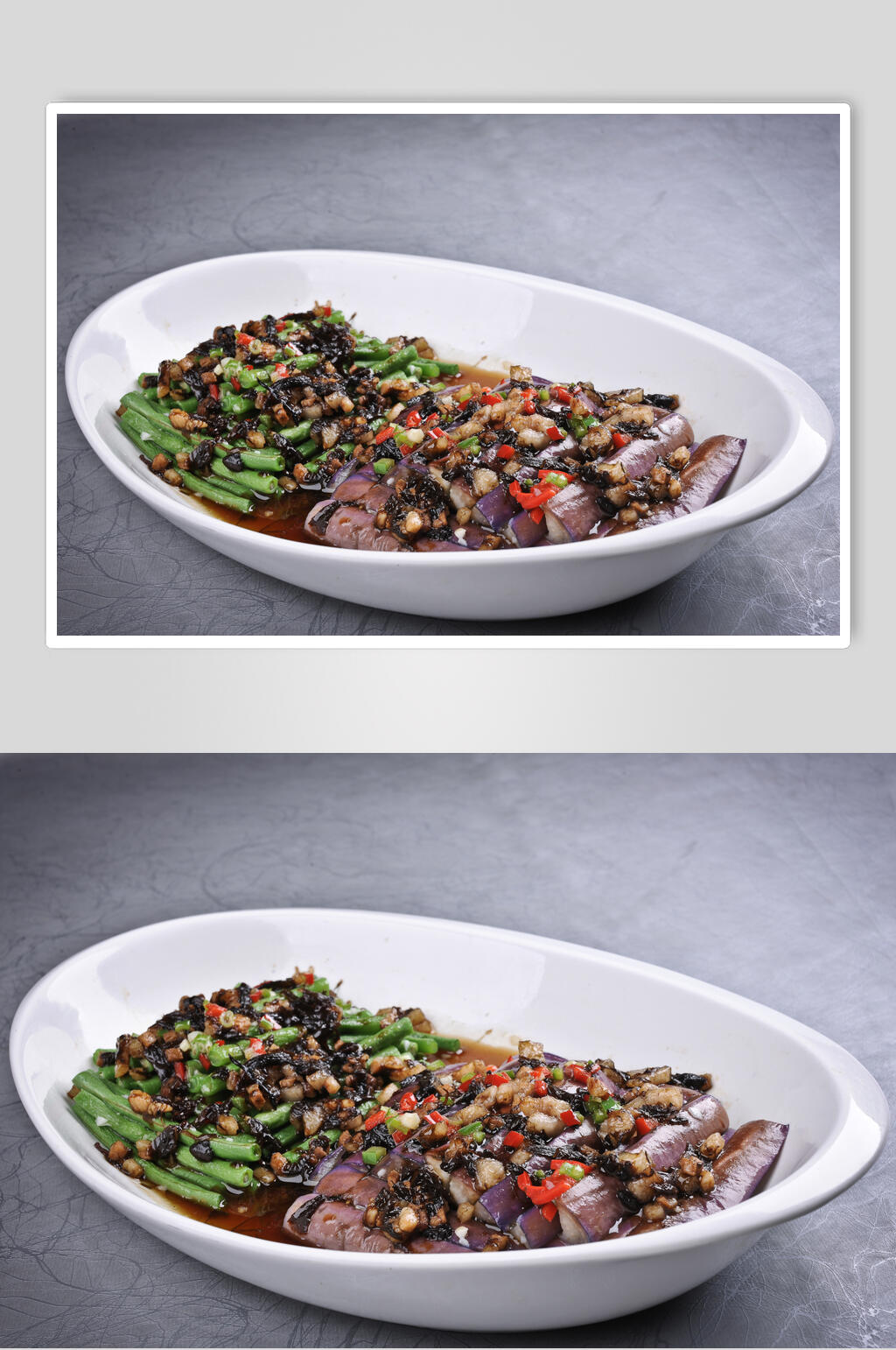 榄菜肉松蒸双蔬高清图片素材