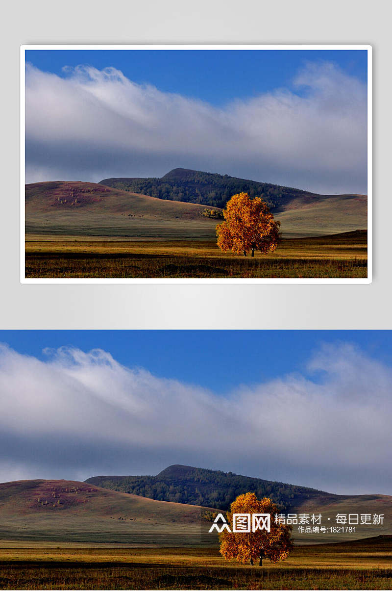 乌兰布统风景平原高清图片素材