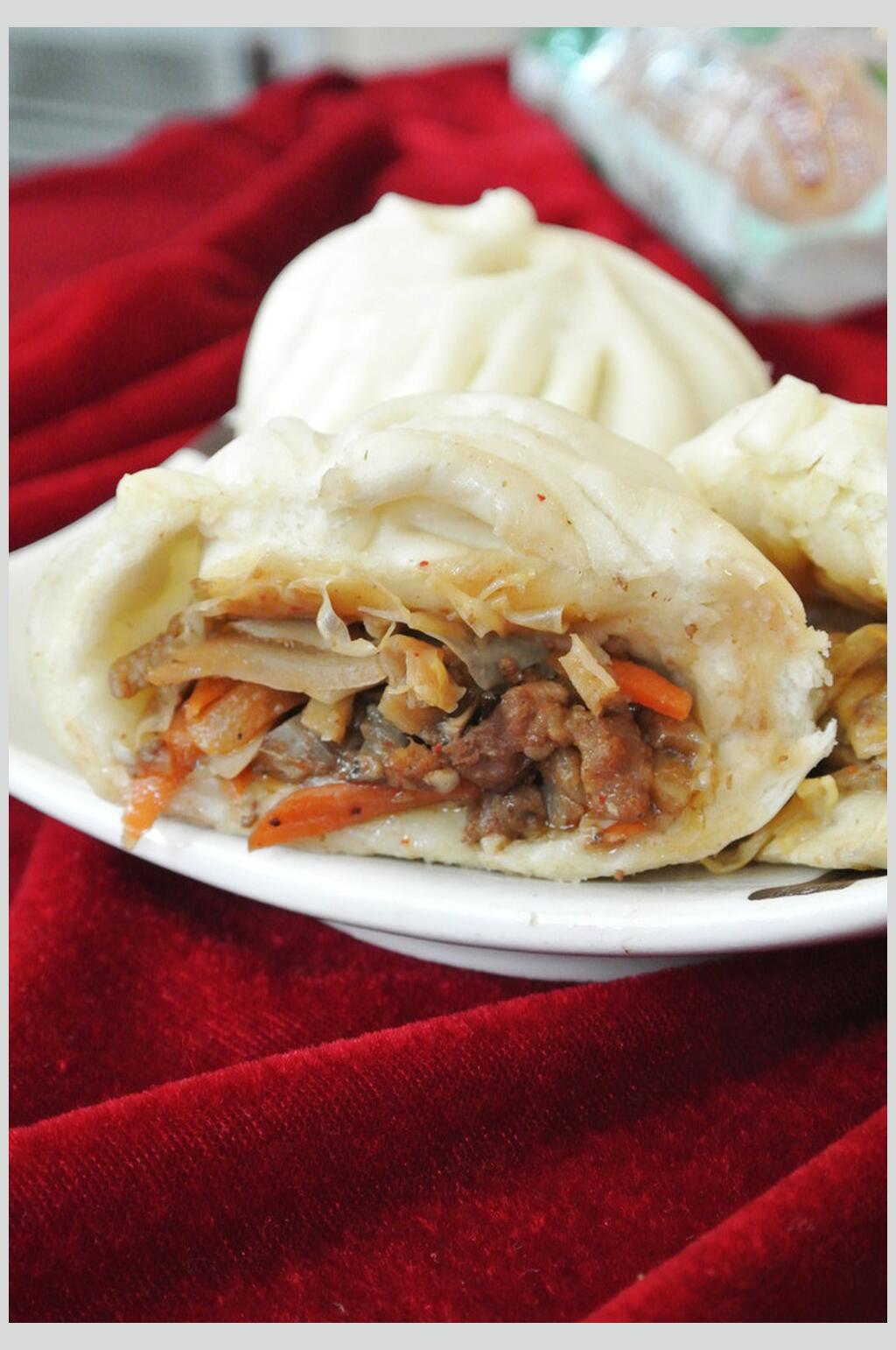 蔬菜瘦肉包包子小笼包图片素材