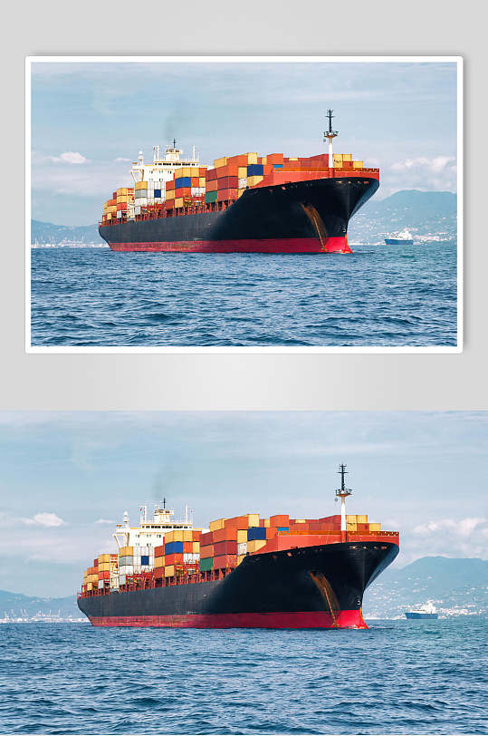 海面轮船货船航运高清图片