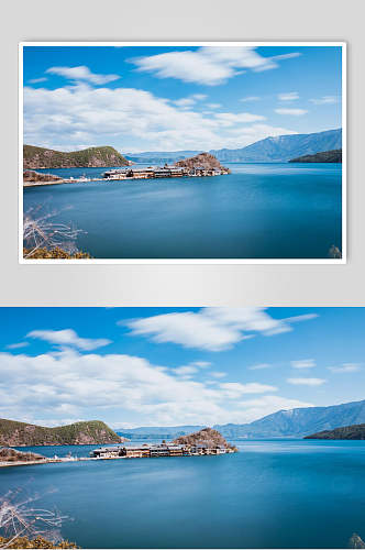 清澈泸沽湖图片