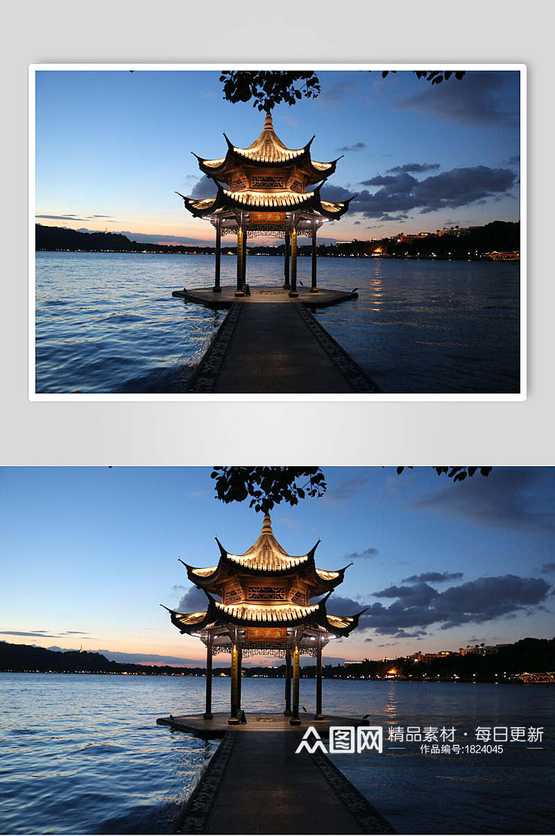 中国风古建筑景观摄影背景元素图片 摄影图素材