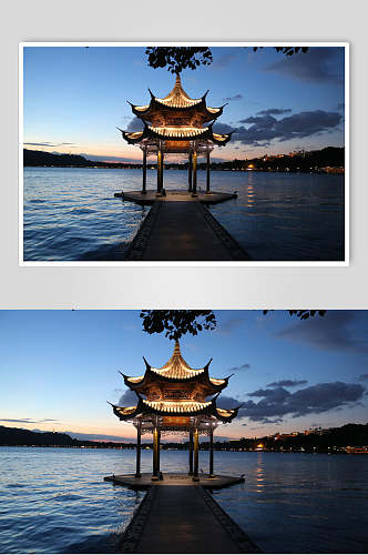 中国风古建筑景观摄影背景元素图片 摄影图